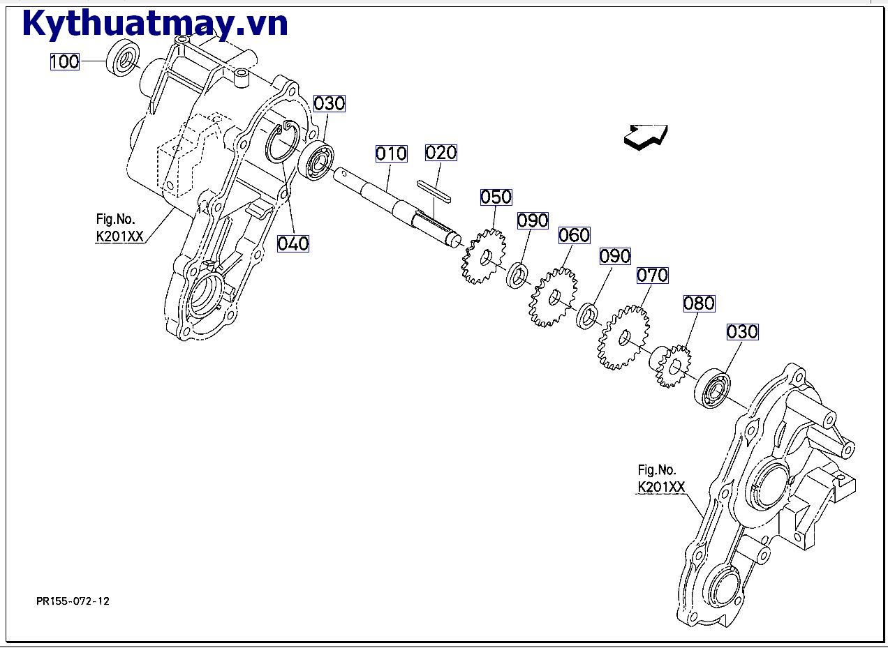 Hộp truyền động sàn cấy ( trục truyền động băng chuyền ngang)